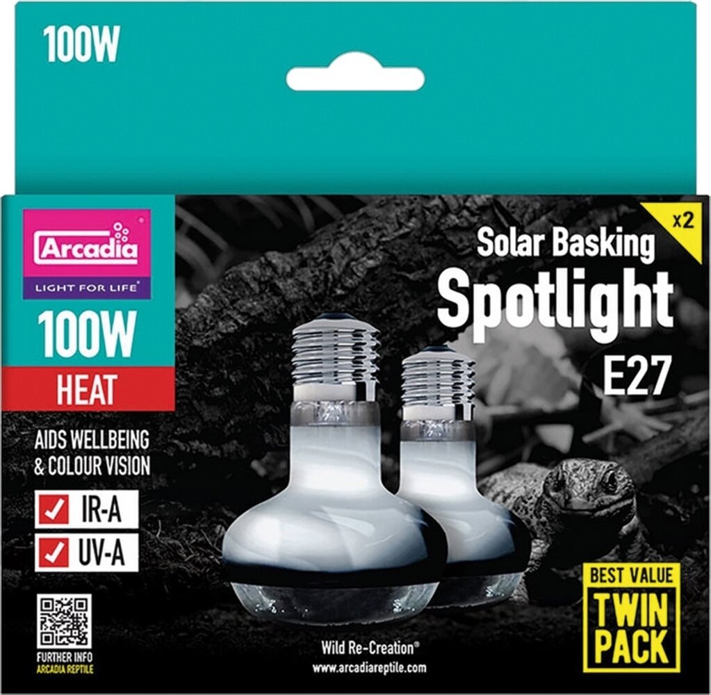 Arcadia Arcadia Spotlight Wärmelampe 100W Twin Pack