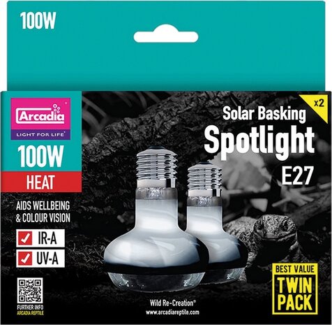 Arcadia Arcadia Spotlight Wärmelampe 100W Twin Pack
