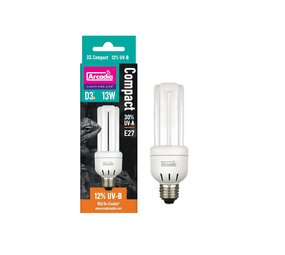 Arcadia Mini Triple U D3+ Kompakt Terrarium UVB-Lampe 12% 13W