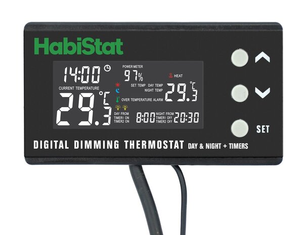 Habistat Digitaler Dimmer Terrarium Thermostat Tag und Nacht