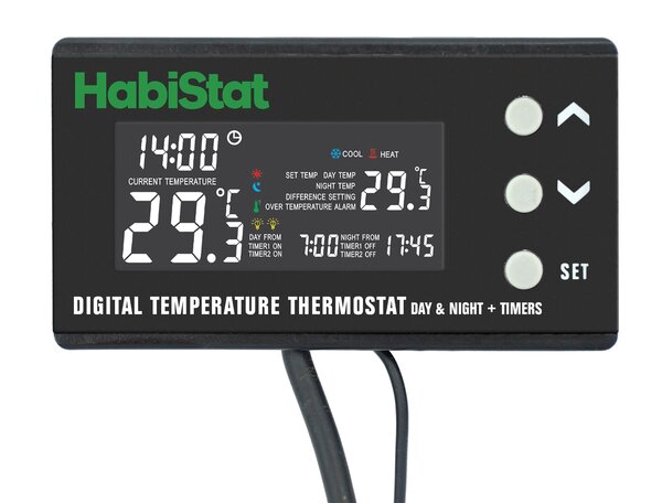 Habistat Digitaler Terrarium Thermostat Tag und Nacht