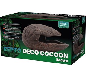 Repto Terrarium Deco Cocoon Versteck Braun L