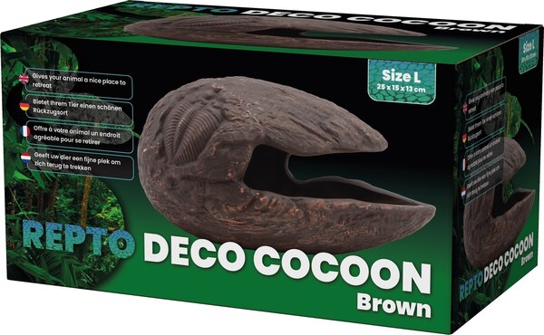 Repto Terrarium Deco Cocoon Versteck Braun L
