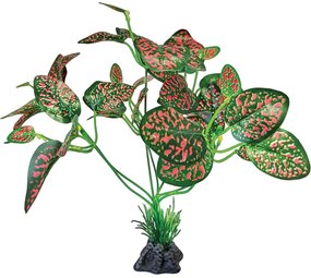 Repto Terrarium Kunstpflanze Rot Grün