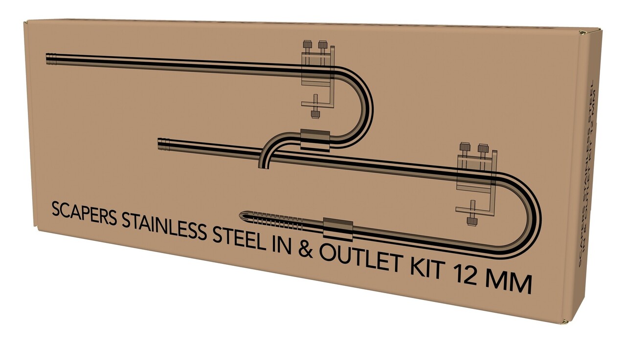 Superfish Scape Edelstahl In- und Outlet Kit 12mm