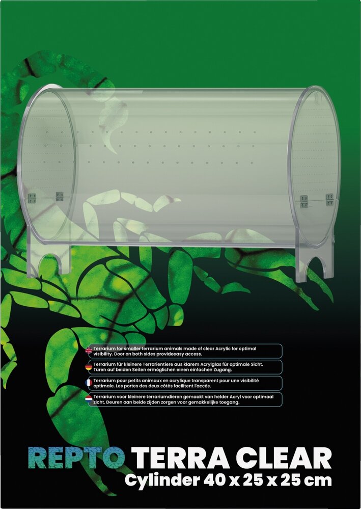 Repto Terra Clear Cylinder 40x25x25cm
