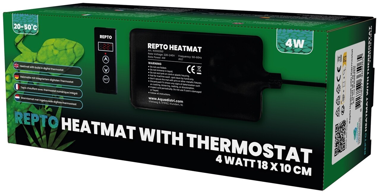 Repto Heatmat Thermostat 4W 18x10cm