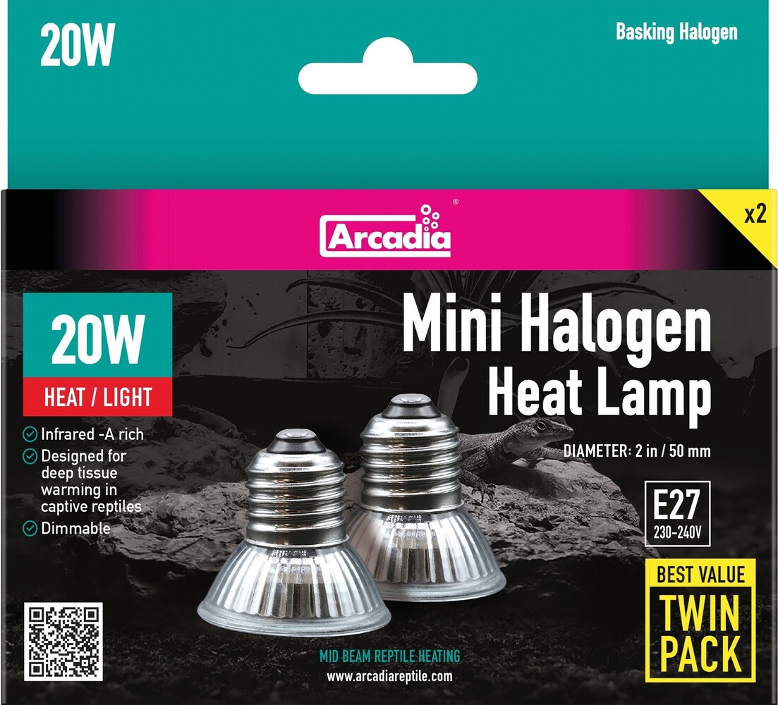 Arcadia Halogen 20W Twinpack