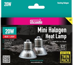 Arcadia Halogen 20W Twinpack