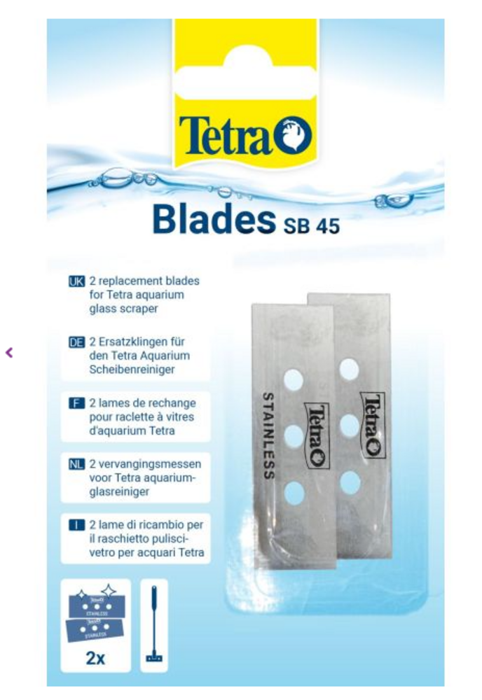 Tetra Ersatzklingen 2 Stück für Glasreiniger GS45 Tetra Ersatzklingen 2 Stück für Glasreiniger GS45