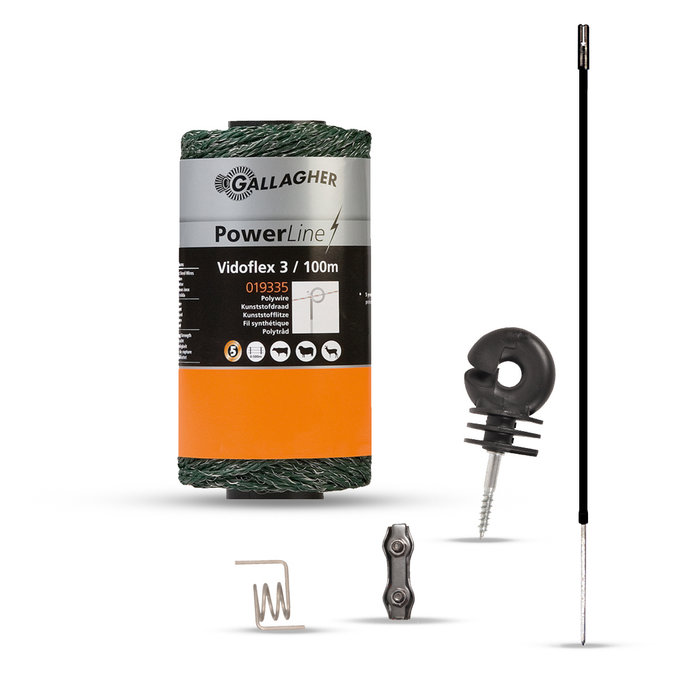 Gallagher Uitbreidingsset Complete Schrikdraad Set voor honden en katten - 33 m/80 cm