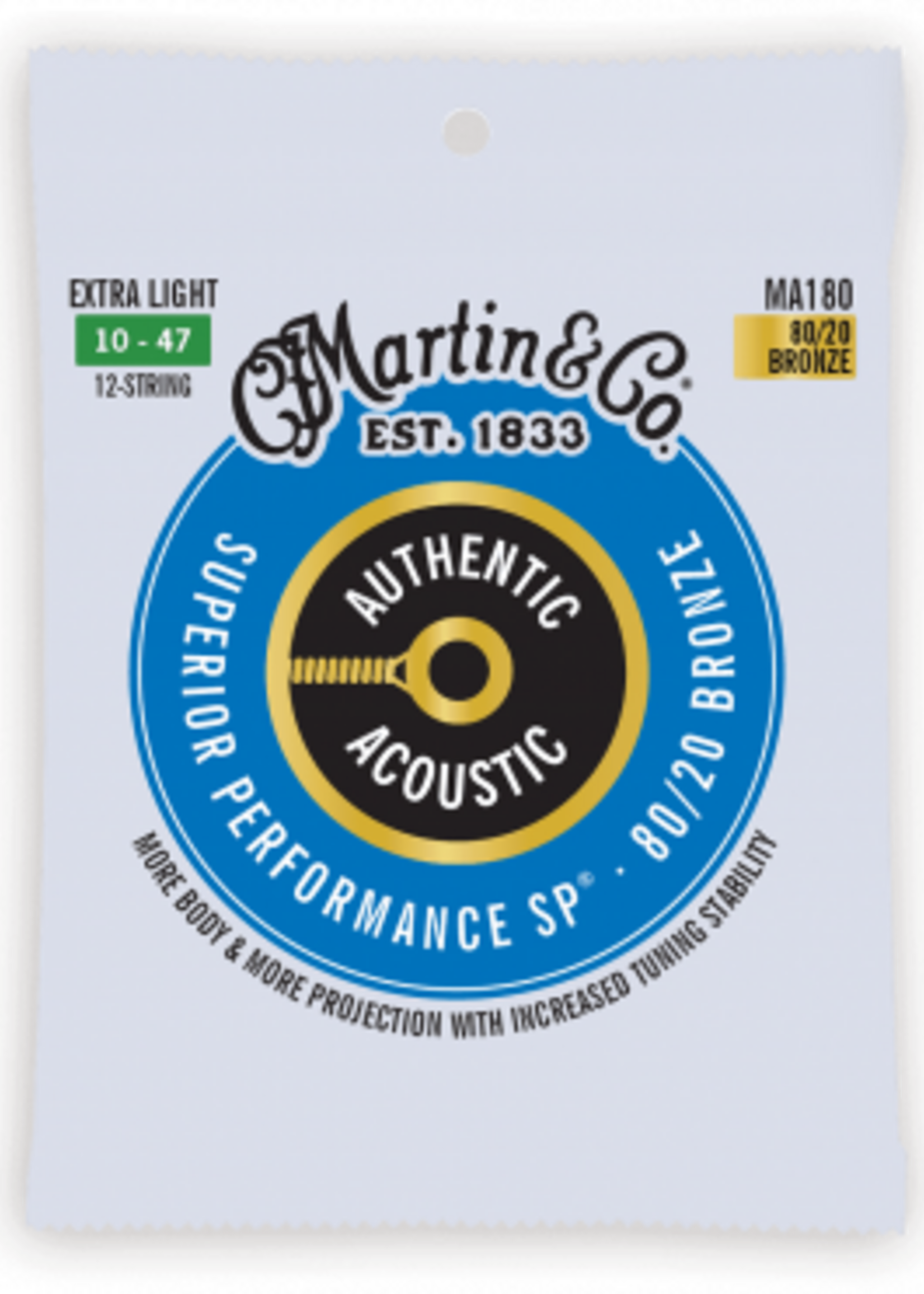 C.F MARTIN & CO Martin MA180 Super Performance Extra Light - SP 80/20 Bronze (12 snaren)