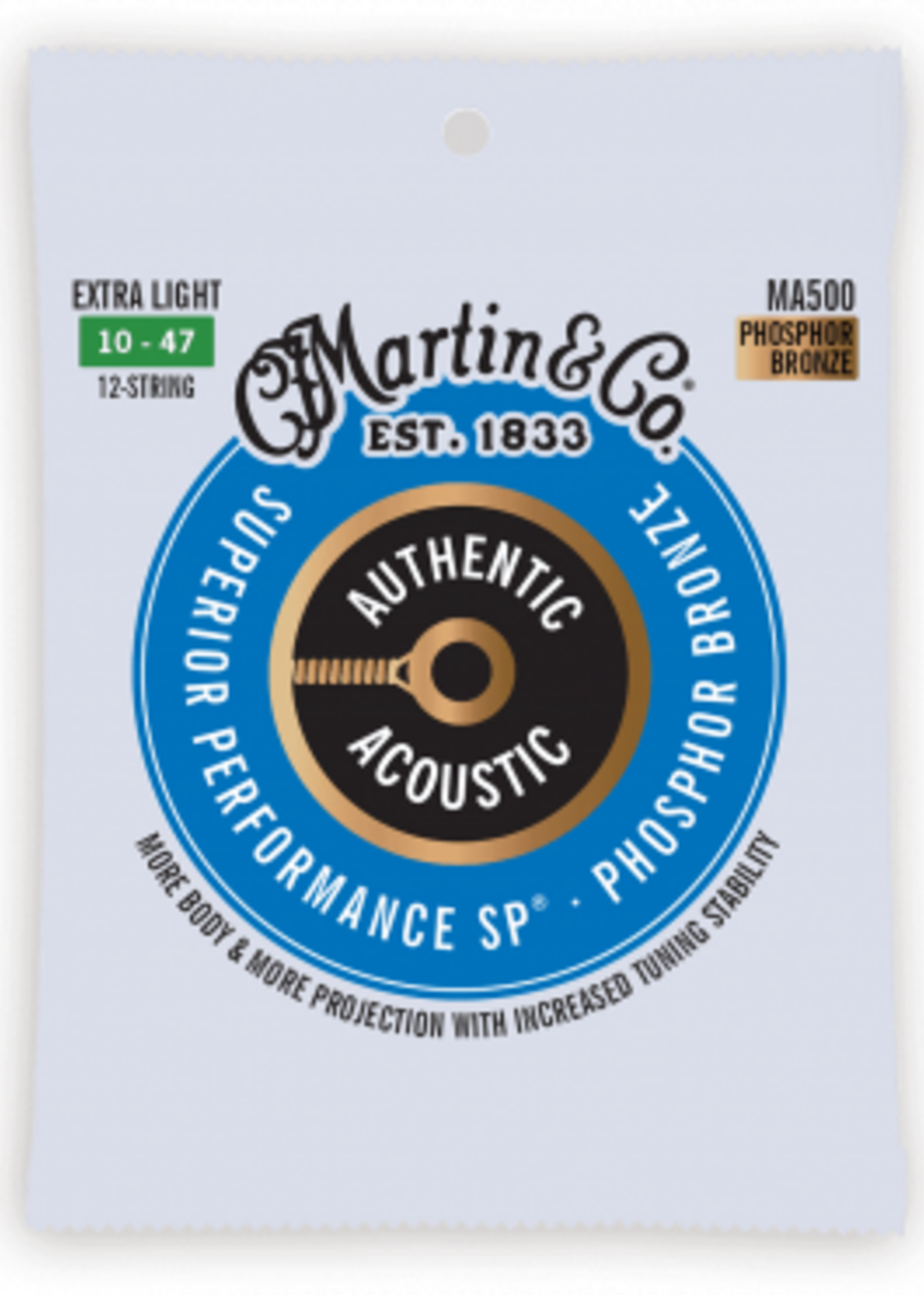C.F MARTIN & CO Martin MA500 Super Performance Extra Light - SP 92/08 Phosphor Bronze (12 snaren)