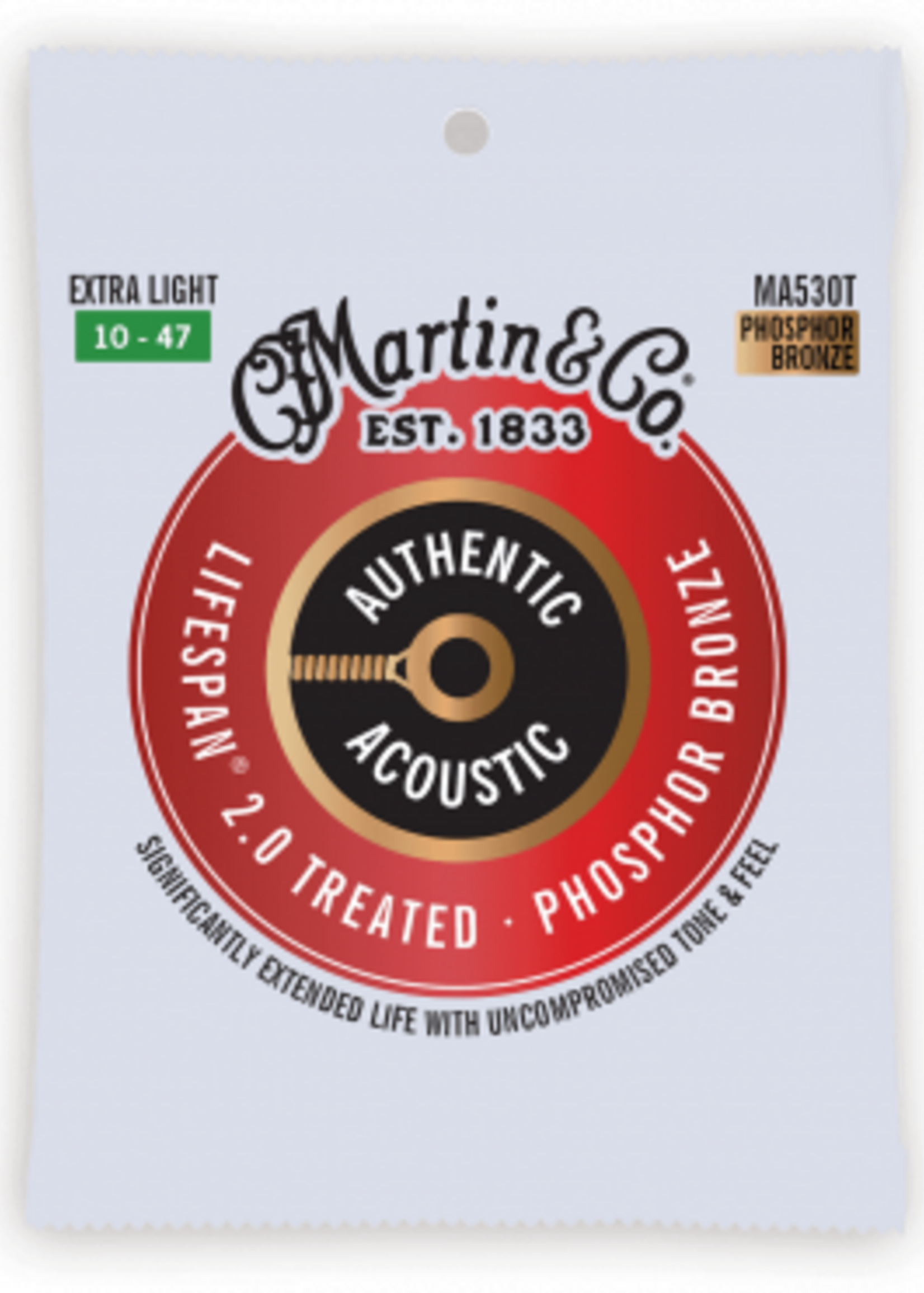 C.F MARTIN & CO Martin MA530T Authentic Treated Extra Light - 92/8 Phosphor Bronze