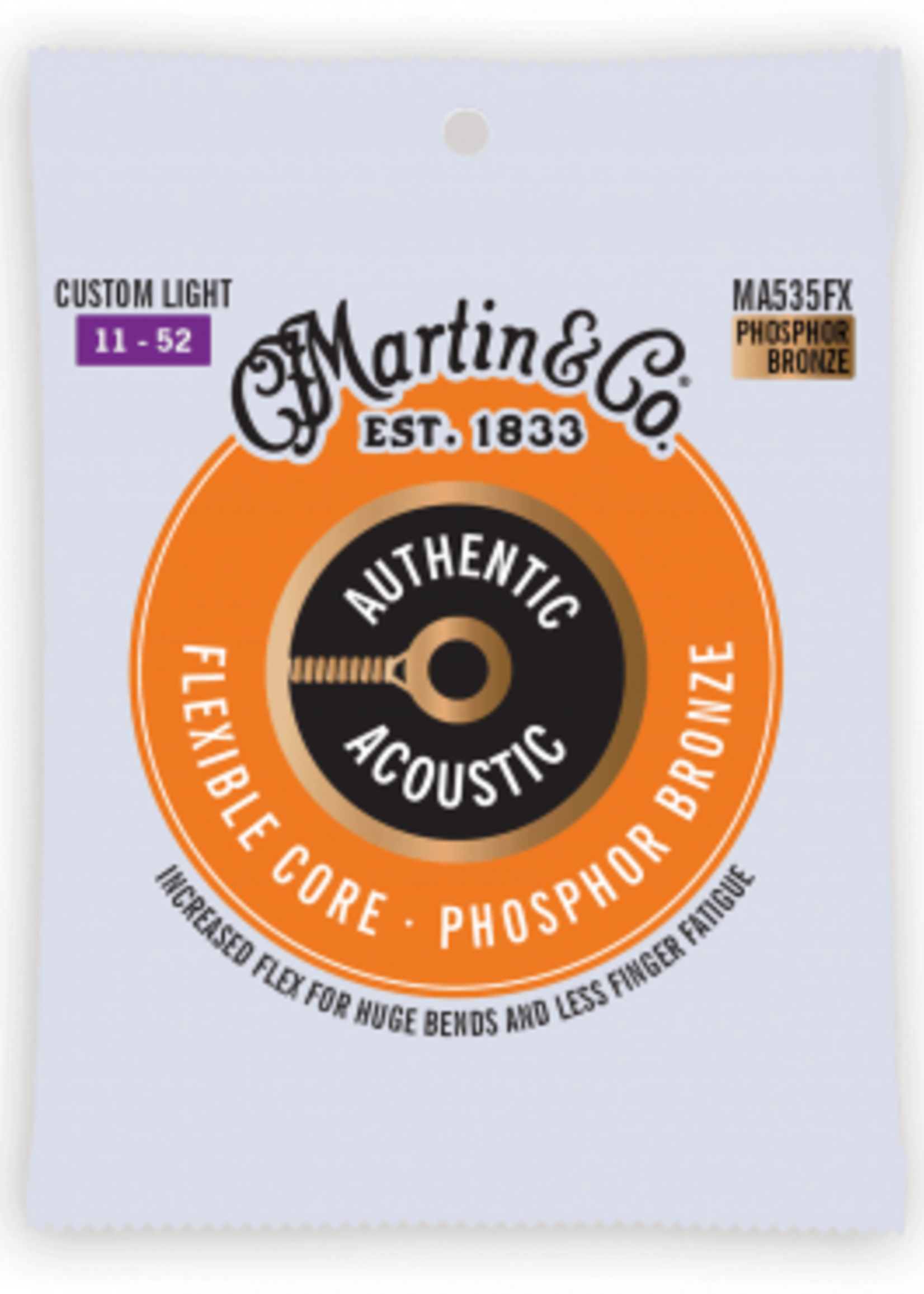 C.F MARTIN & CO Martin MA535FX Flexible Core Custom Light - 92/8 Phosphor Bronze