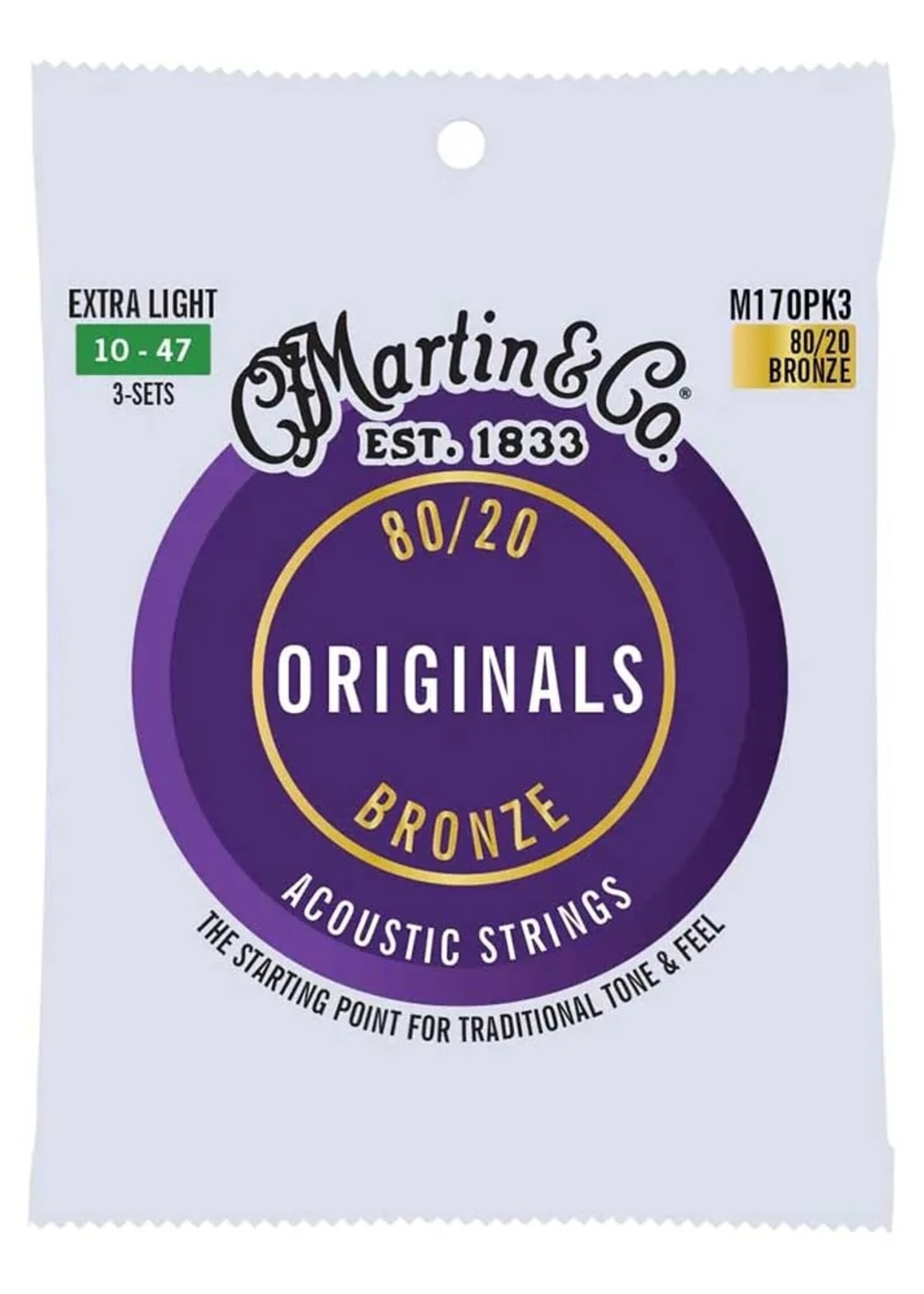 C.F MARTIN & CO Martin M170 Originals Extra Light - 80/20 Bronze