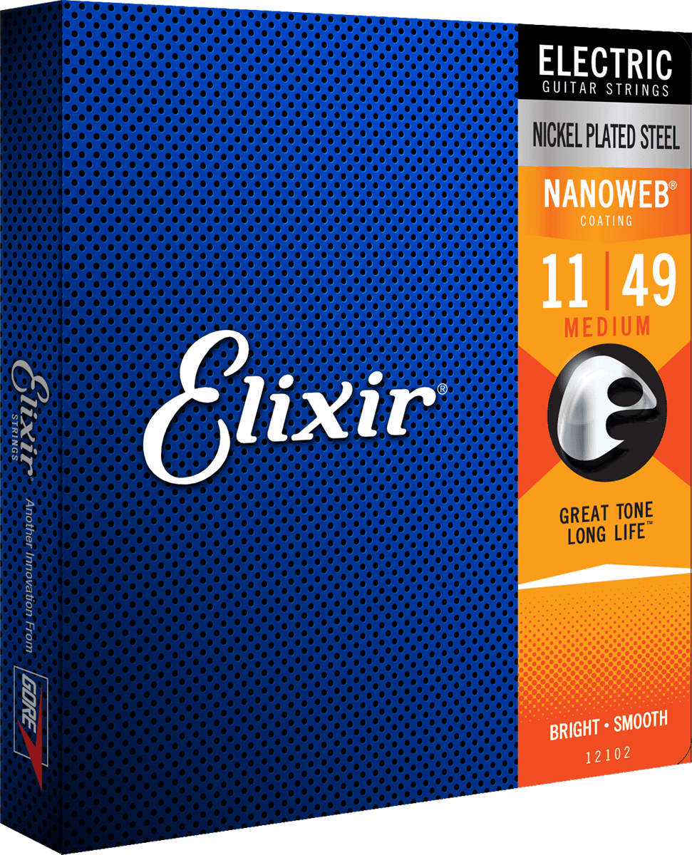 Elixir Electric Nanoweb Nickel Plated Steel Medium snaren voor elektrische gitaar | 11-49 (12102)