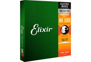 Elixir Electric Bass Nanoweb Nickel Plated Steel Medium 45-105