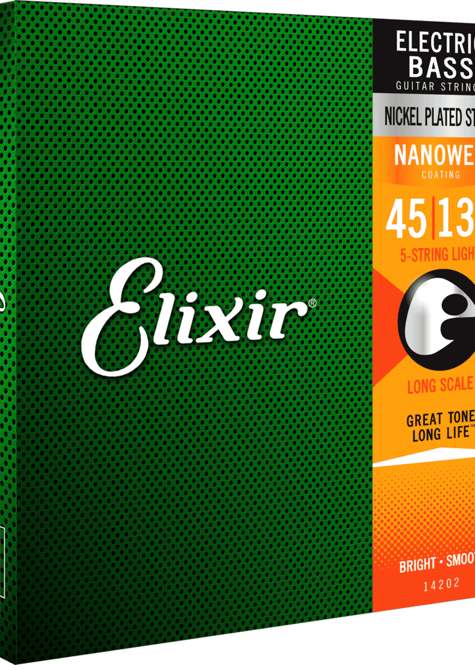 Elixir Elixir Electric Bass Nanoweb Nickel 5 String Light 45-130