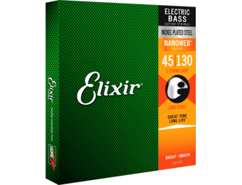 Elixir Electric Bass Nanoweb Nickel 5 String Light 45-130