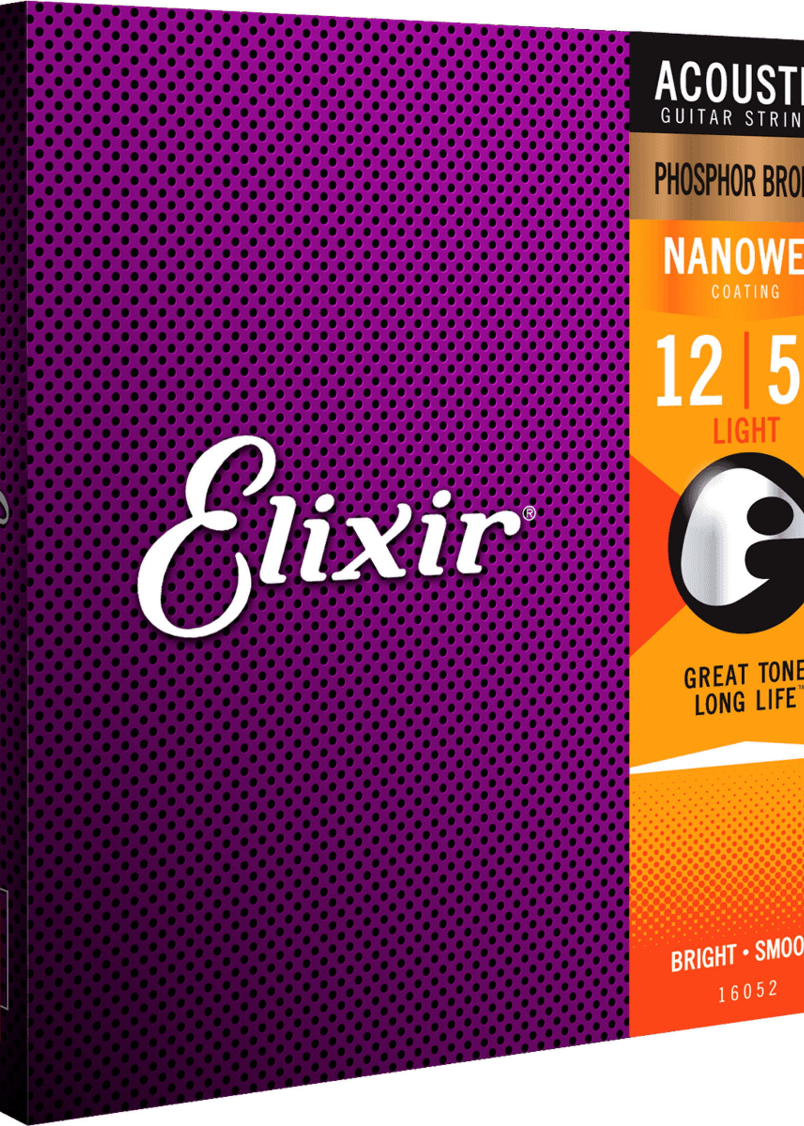 Elixir Elixir Acoustic Nanoweb Phosphor Bronze Light snaren voor akoestische gitaar | 12-53 (16052)