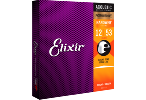 Elixir Acoustic Nanoweb Phosphor Bronze Light 12-53