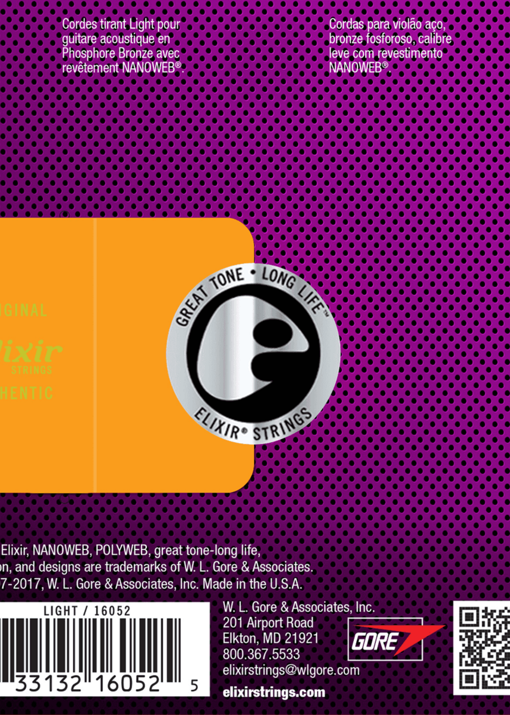 Elixir Elixir Acoustic Nanoweb Phosphor Bronze Light snaren voor akoestische gitaar | 12-53 (16052)