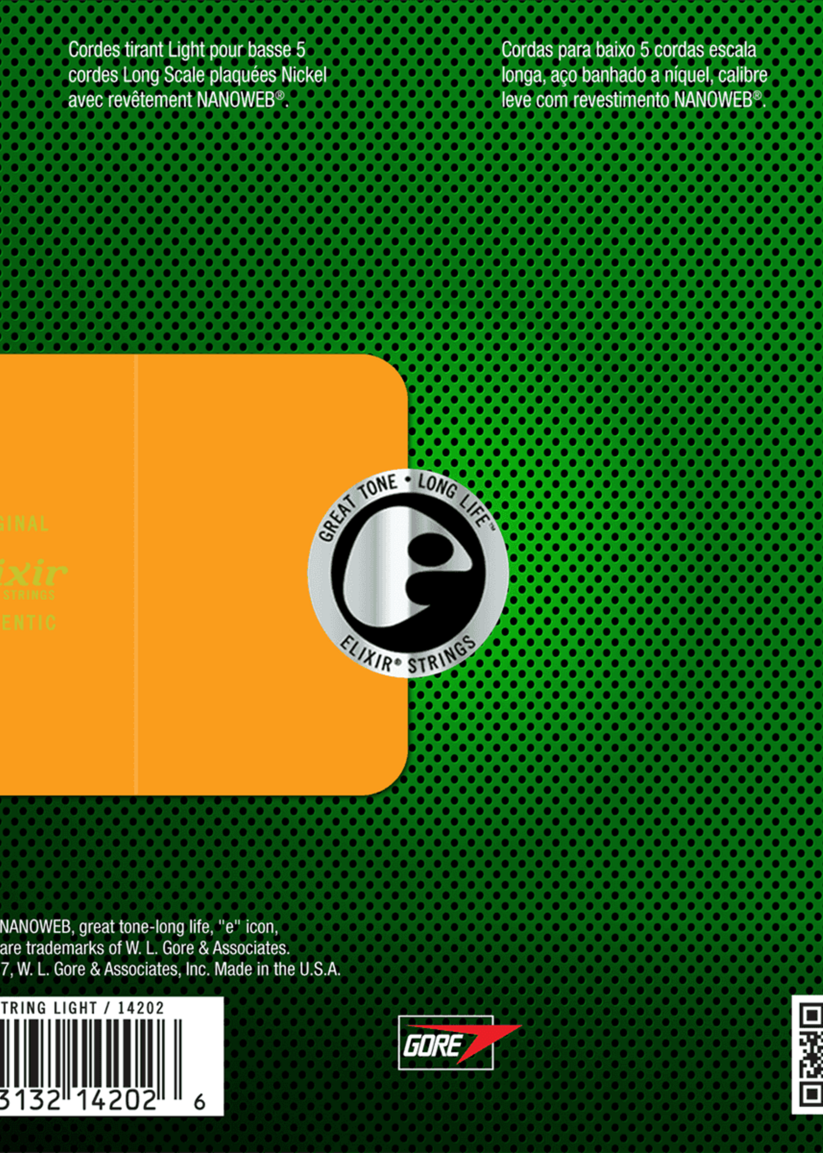 Elixir Elixir Electric Bass Nanoweb Nickel 5 String Light 45-130