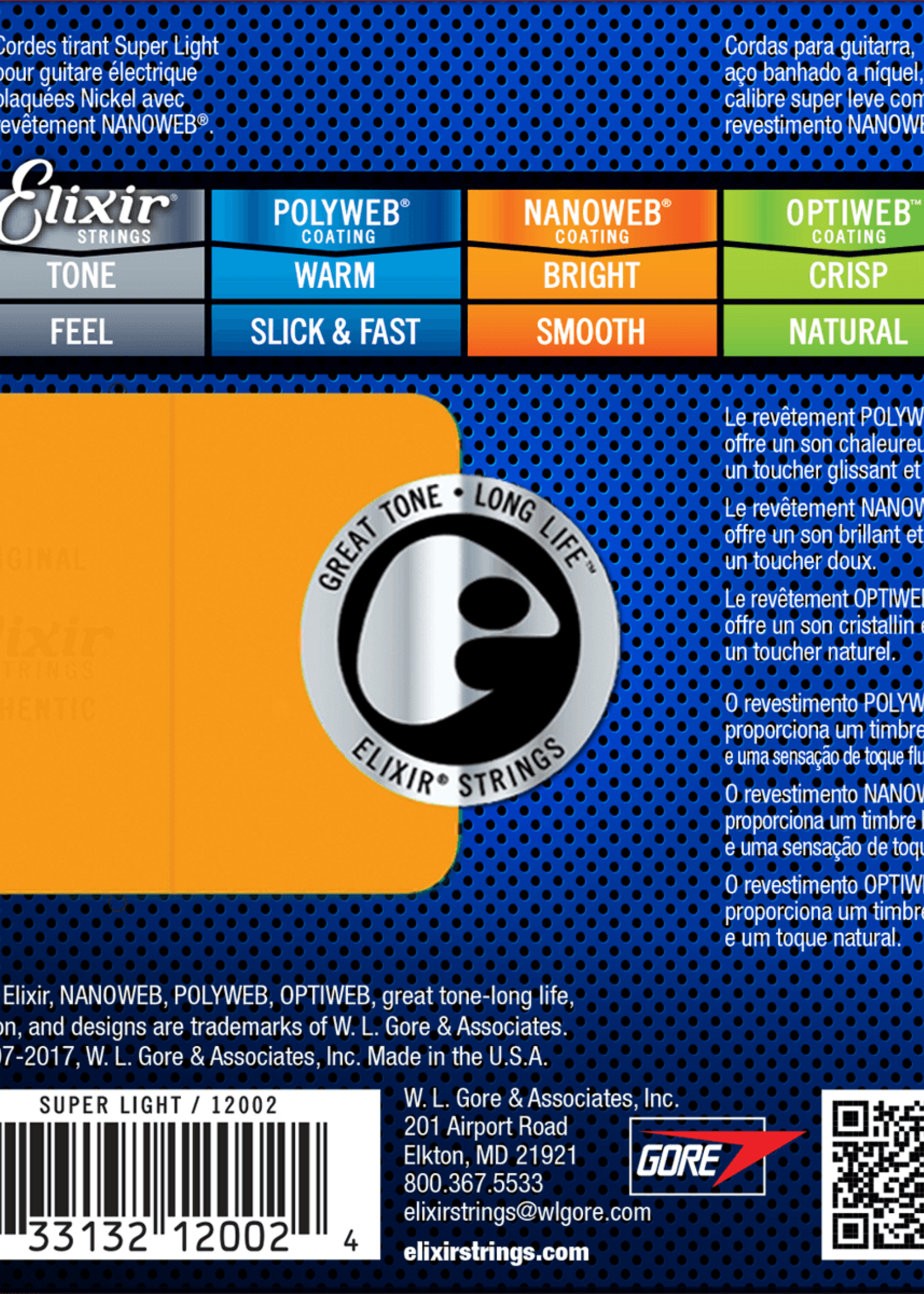 Elixir Elixir Electric Nanoweb Nickel Plated Steel Extra Light snaren voor elektrische gitaar | 09-42 (12002)