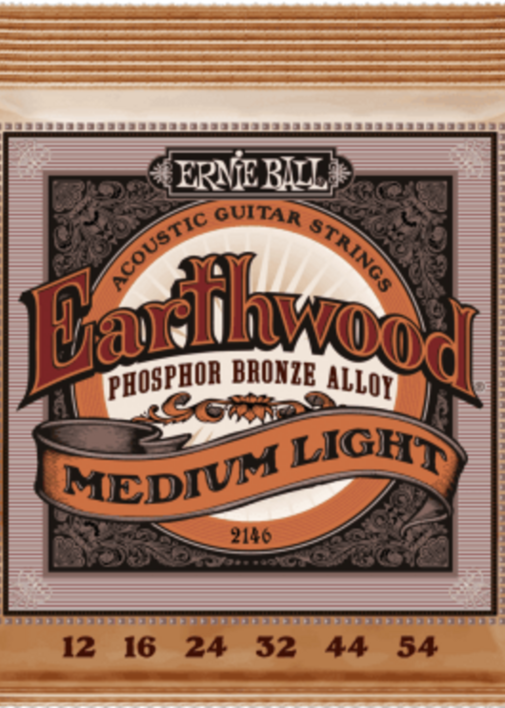 Ernie Ball Ernie Ball Earthwood Phosphor Bronze Medium Light Akoestische Gitaarsnaren 12-54 (EB 2146)