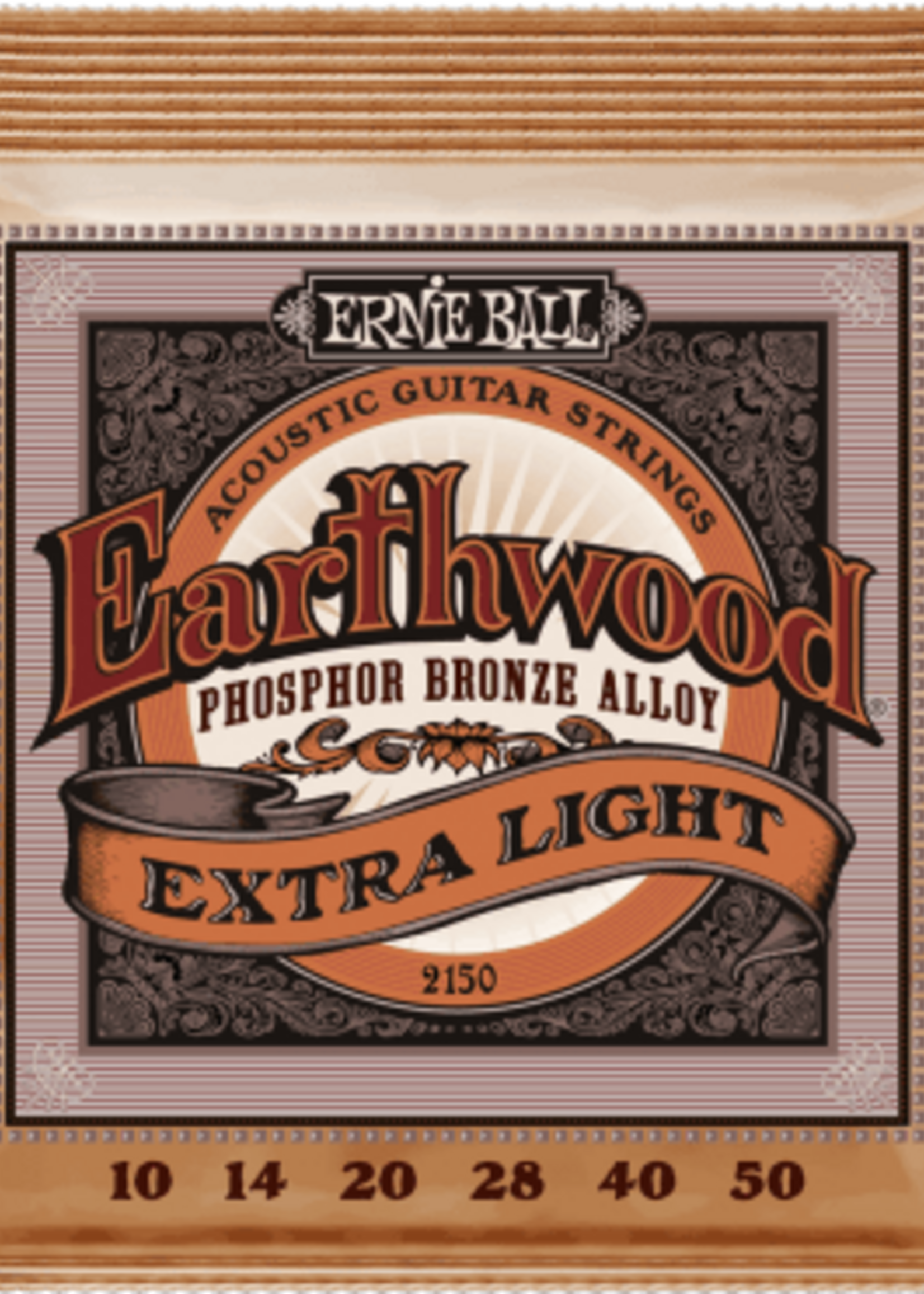 Ernie Ball Ernie Ball Earthwood Phosphor Bronze Extra Light Akoestische Gitaarsnaren 10-50 (EB 2150)