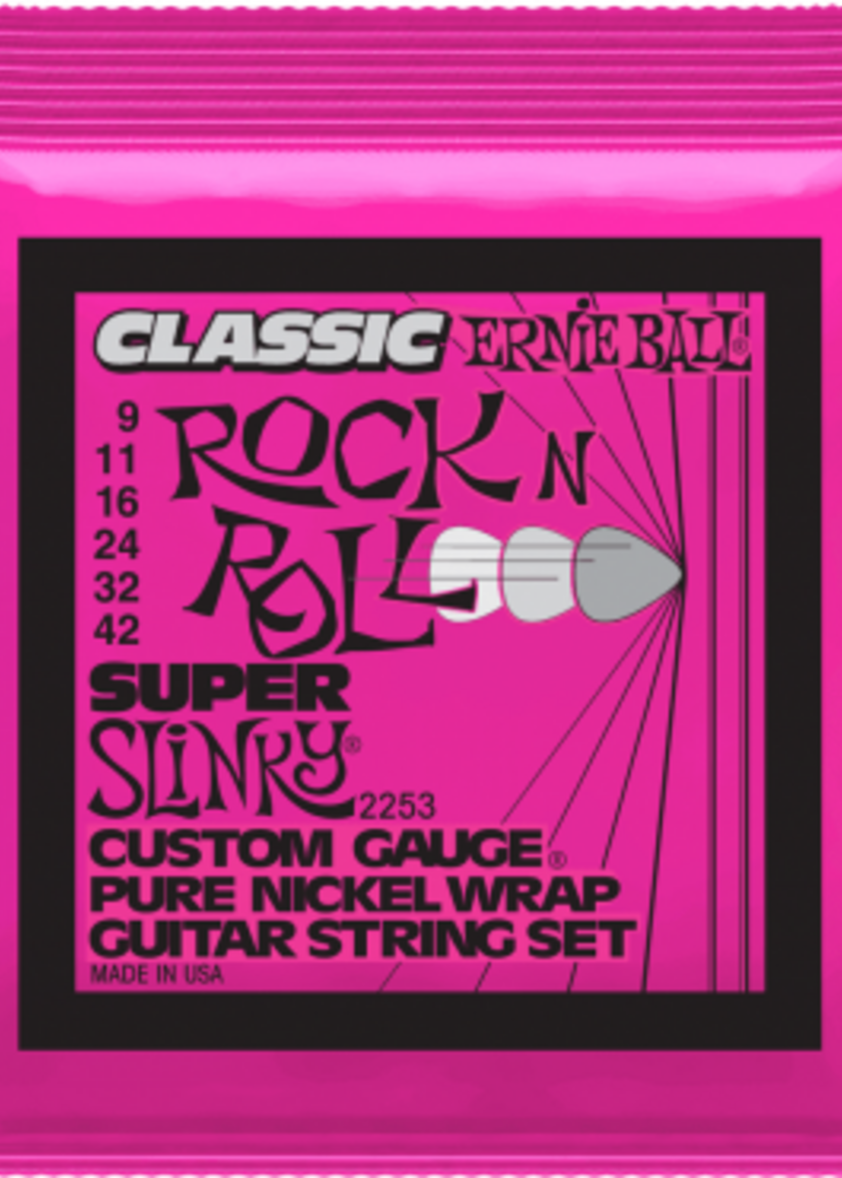 Ernie Ball Ernie Ball Classic Pure Nickel Super Slinky Elektrische Gitaarsnaren 9-42 (EB 2253)