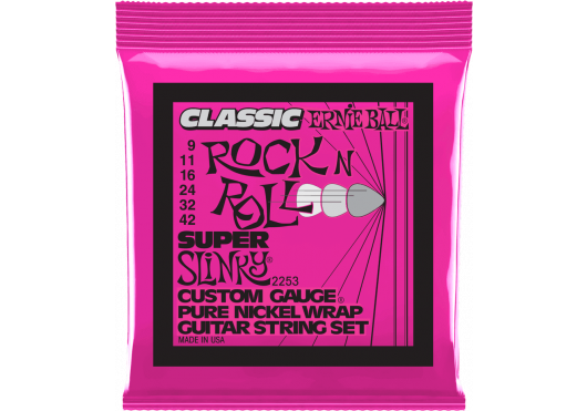 Ernie Ball Classic Pure Nickel Super Slinky Elektrische Gitaarsnaren 9-42 (EB 2253)