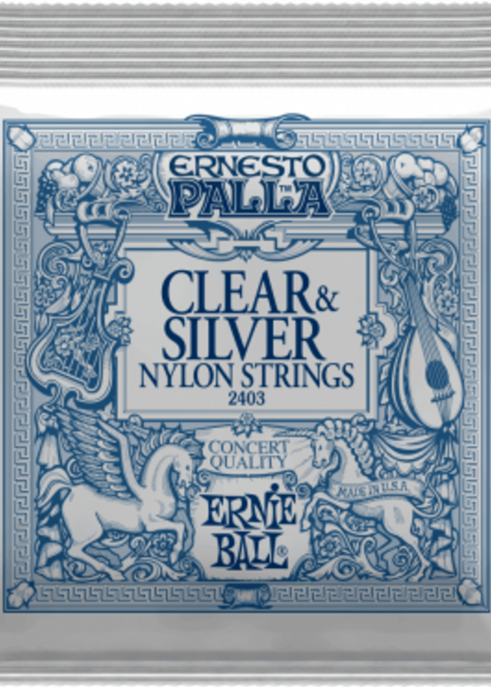 Ernie Ball Ernie Ball Ernesto Palla Spaanse Gitaar Snaren Clear/Silver – Normale Spanning (EB 2403)