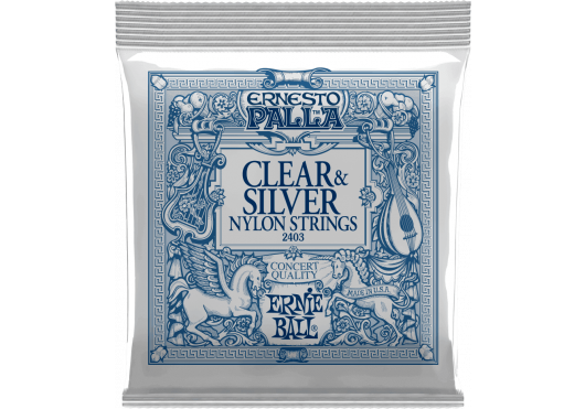 Ernie Ball Ernesto Palla Spaanse Gitaar Snaren Clear/Silver – Normale Spanning (EB 2403)