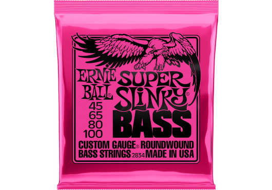 Ernie Ball Super Slinky Nickel Wound 45-100 Bassnaren (EB2834)