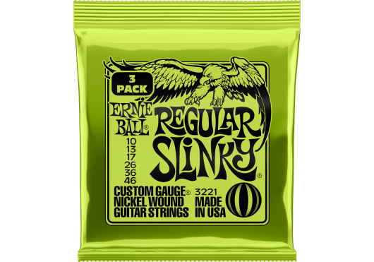 Ernie Ball Regular Slinky 3-Pack Elektrische Gitaarsnaren 10-46 (EB 3221)
