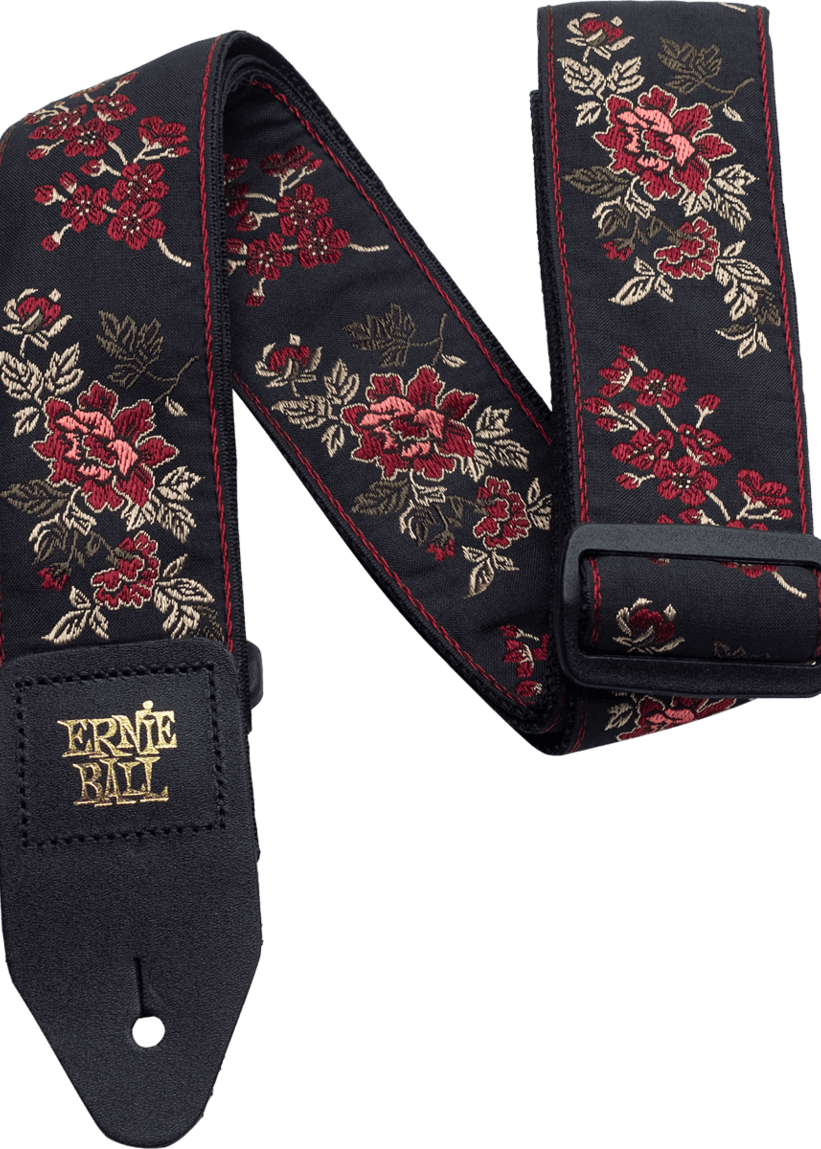 Ernie Ball Ernie Ball Jacquard Gitaarband Red Rose Polyester (EB 4142)