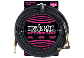 Ernie Ball Instrumentenkabel 3 m Zwart  Recht/Haaks