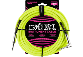 Ernie Ball Instrumentenkabel Recht/Haaks 3 m Geel Fluo