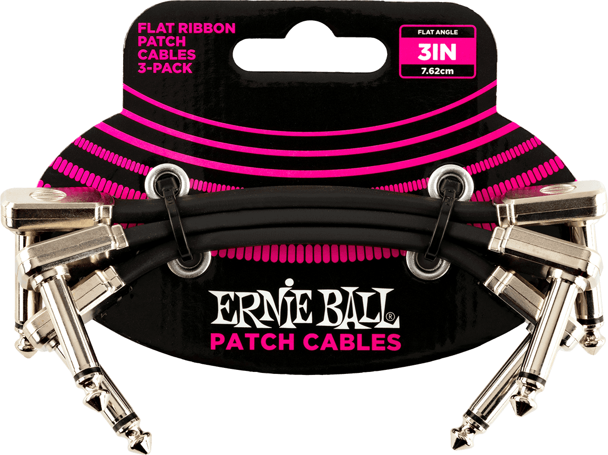 Ernie Ball Patchkabel 3-pack 15cm (EB 6220)