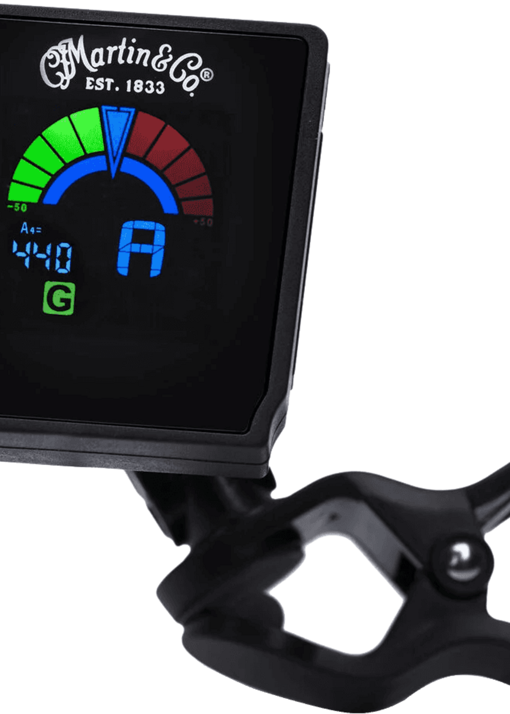 C.F MARTIN & CO Martin Clip-on Tuner, Stemapparaat voor Gitaar en Bas (18A0086)