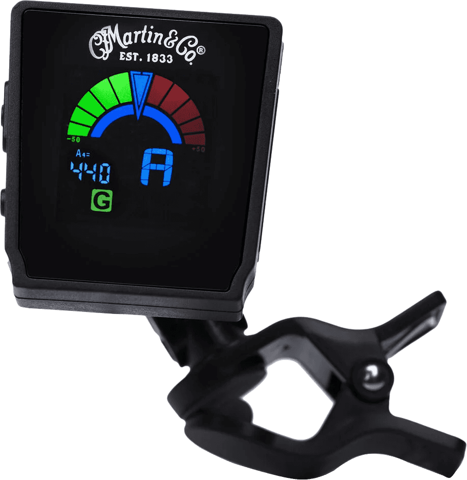 Martin Clip-on Tuner, Stemapparaat voor Gitaar en Bas (18A0086)