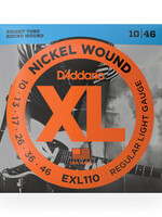 D'Addario D'Addario EXL110 Nickel Wound Electric Guitar Strings, Regular Light, 10-46