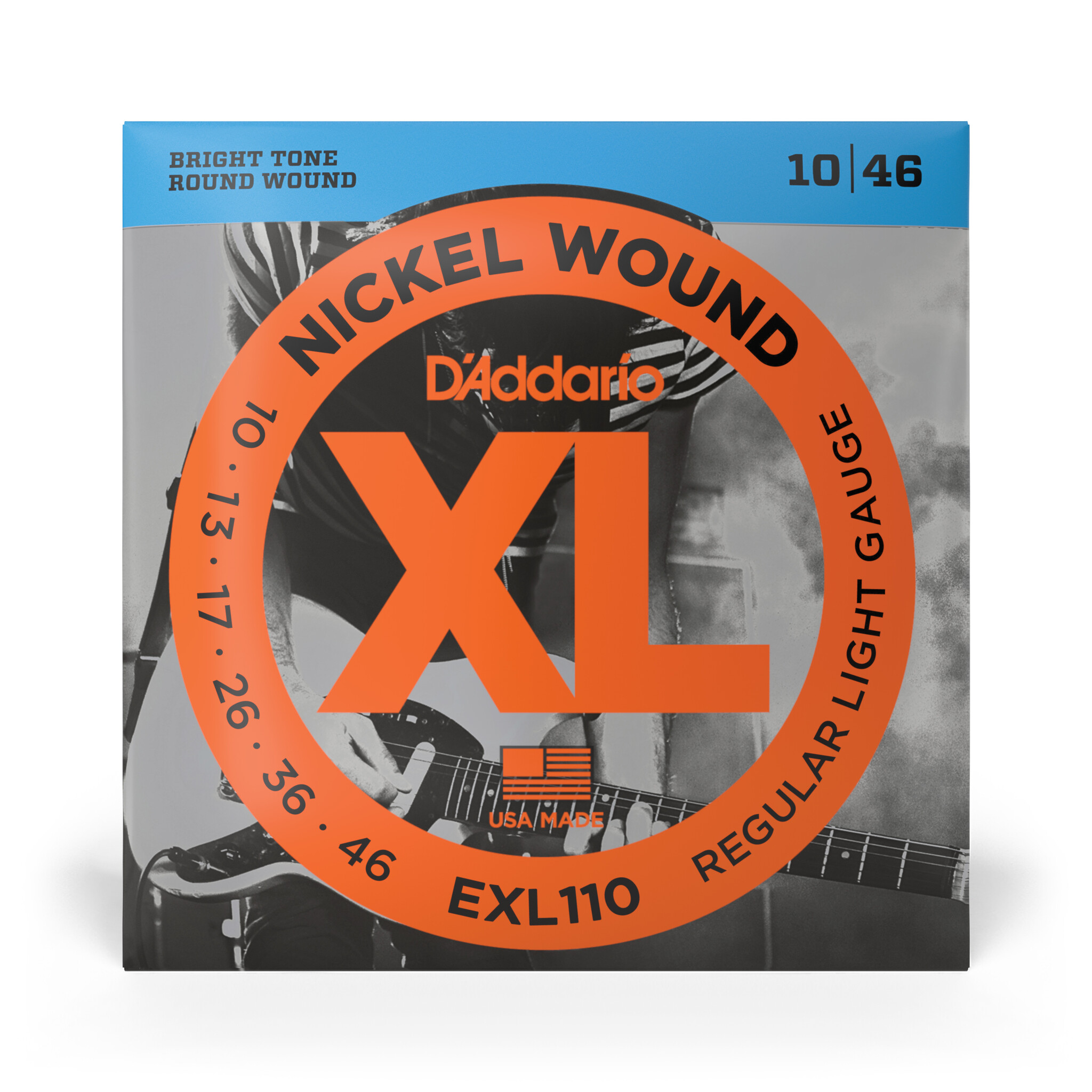 D'Addario EXL110 XL Nickel Wound Elektrische Gitaarsnaren, Regular Light, 10-46