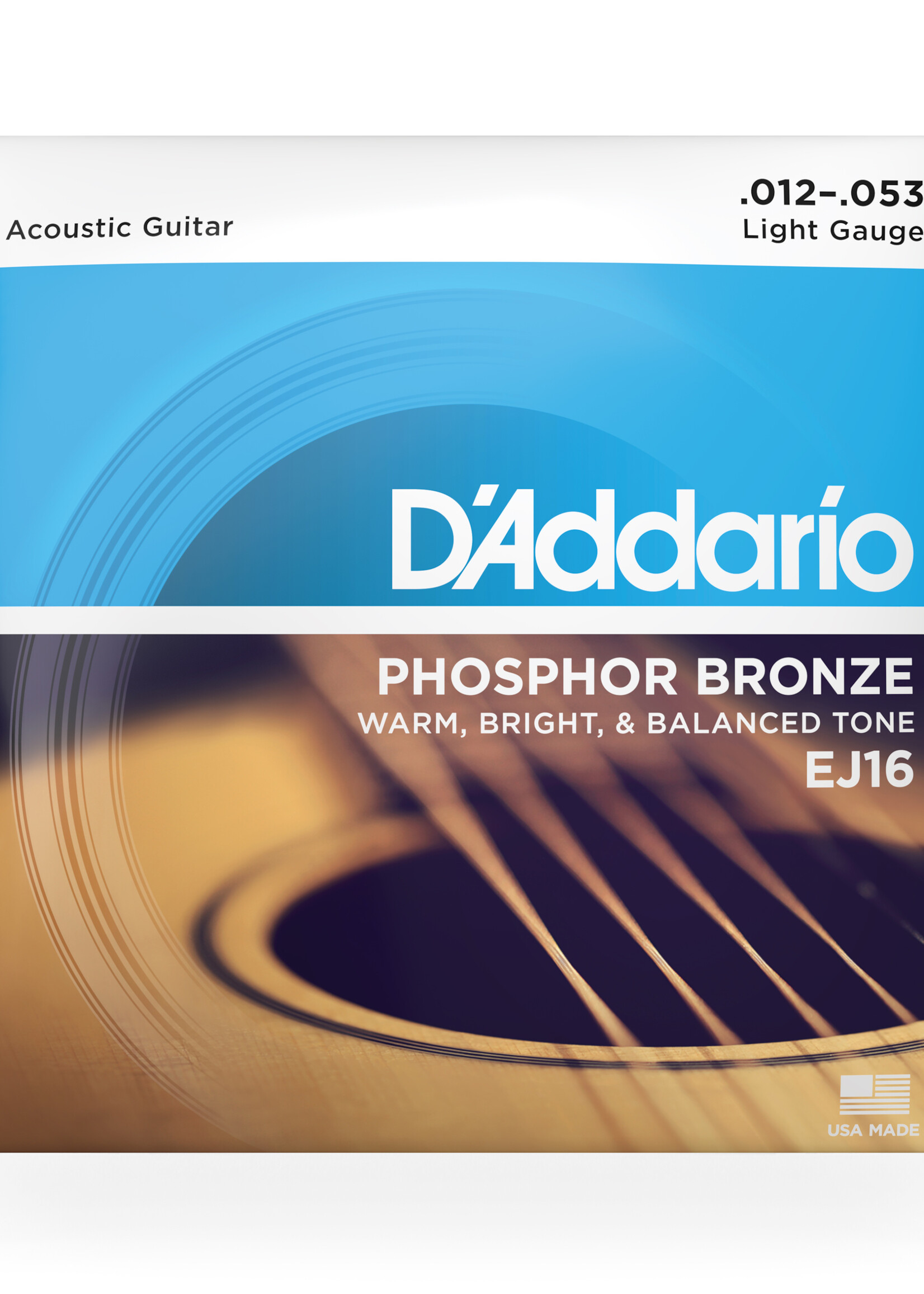 D'Addario D'Addario EJ16 Phosphor Bronze Akoestische Gitaarsnaren (Light, 12-53)