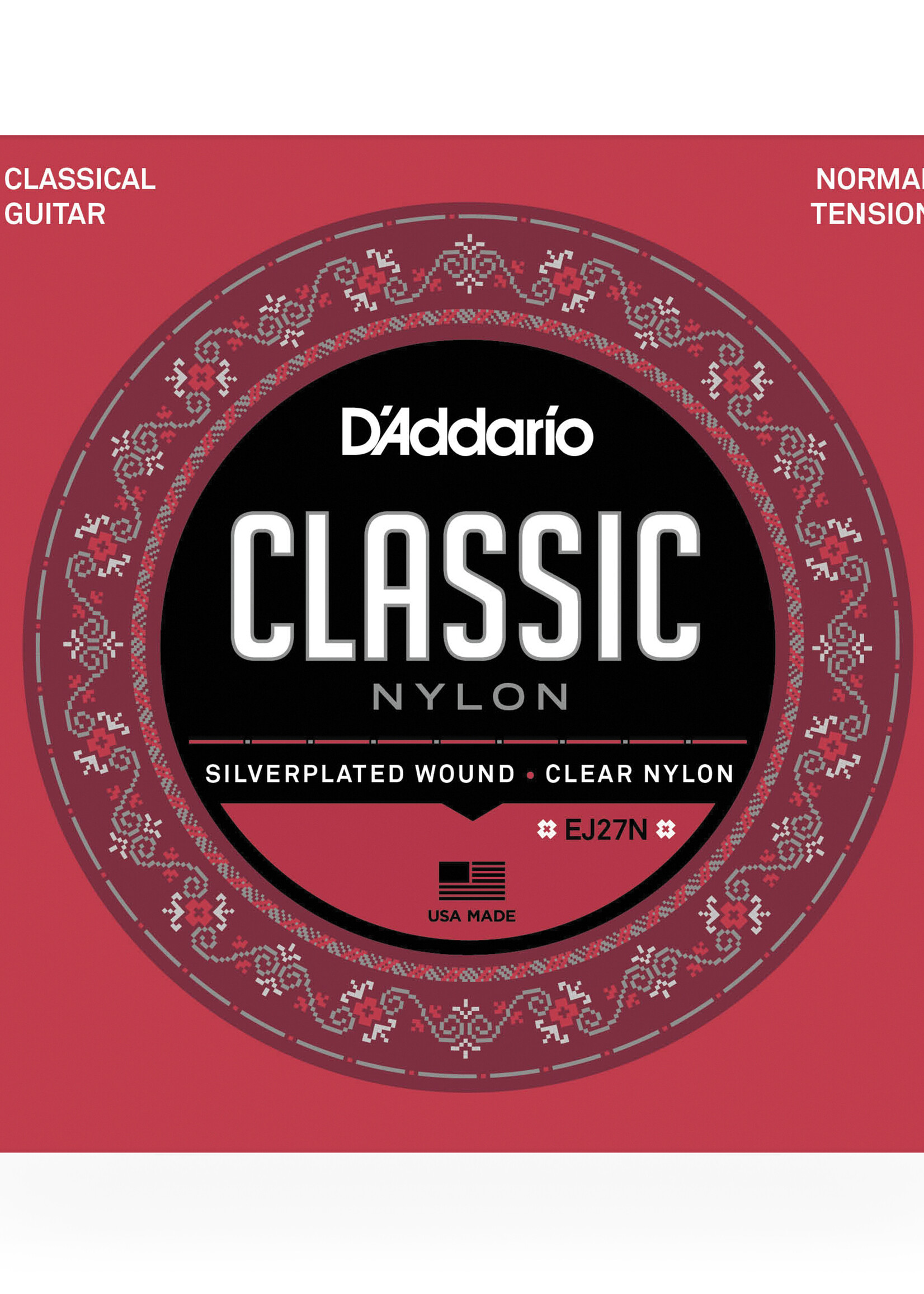 D'Addario D'Addario EJ27N Student Nylon Klassieke Gitaarsnaren, Silver-Plated Wound, Normal Tension