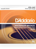 D'Addario D'Addario EJ15 Phosphor Bronze Akoestische Gitaarsnaren (Extra Light, 10-47)