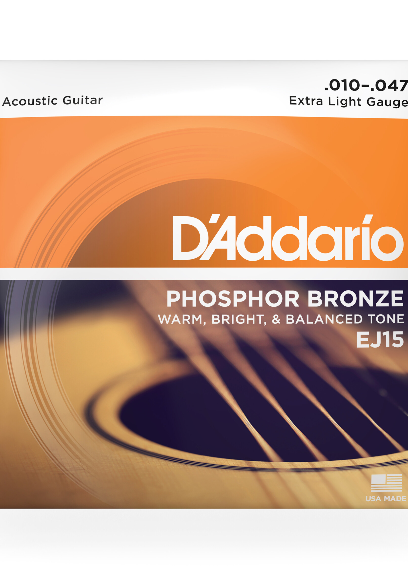D'Addario D'Addario EJ15 Phosphor Bronze Akoestische Gitaarsnaren, Extra Light, 10-47
