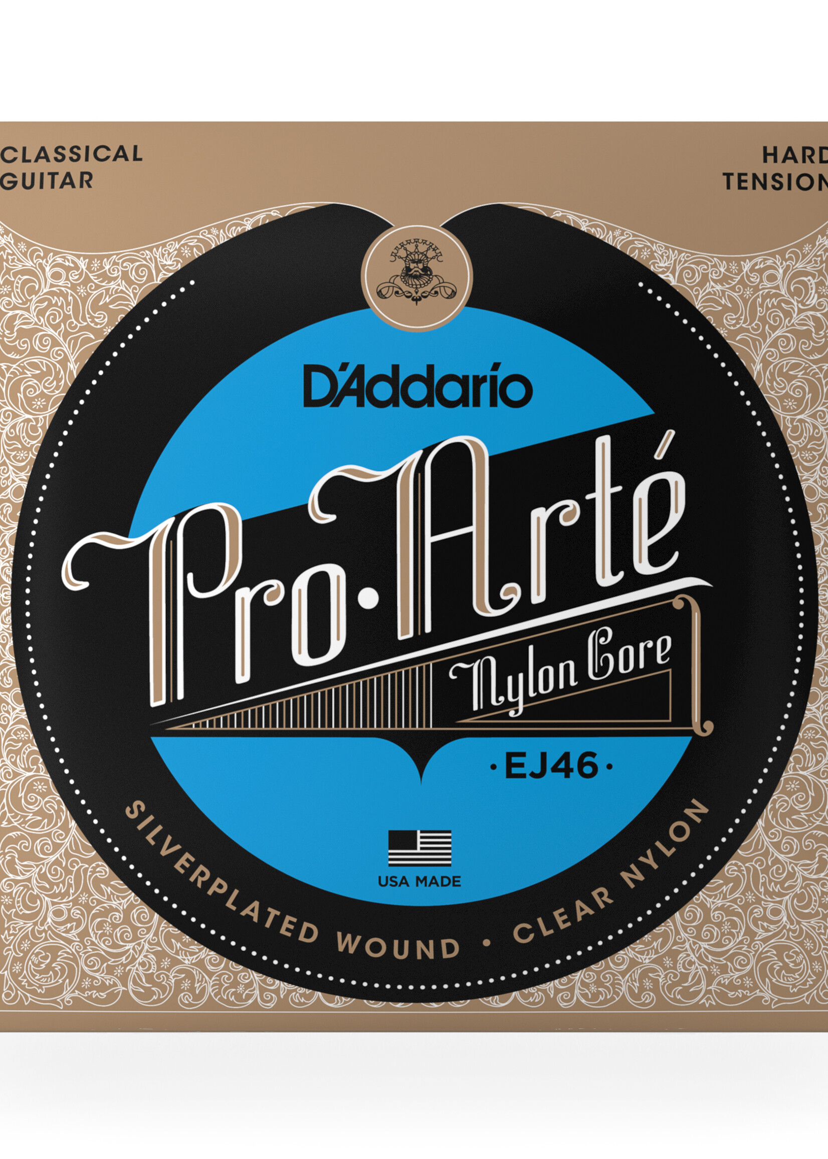 D'Addario D'Addario EJ46 Pro-Arte Nylon Klassieke Gitaarsnaren, Silver-Plated Wound, Hard Tension